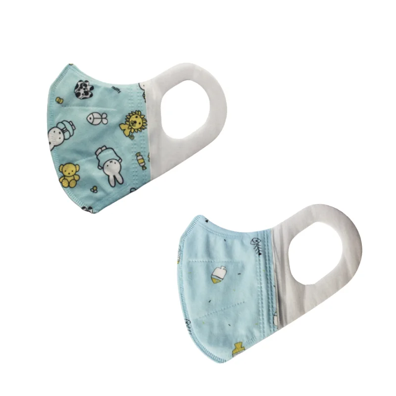 Factory in stock 3ply earloop high quality 3D disposable kids face mask