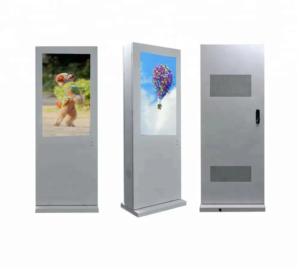 Outside Advertising Totem Kiosk CMS Software Vertical Floor Stand Outdoor Digital Signage and Displays Ads TV LCD Media Player