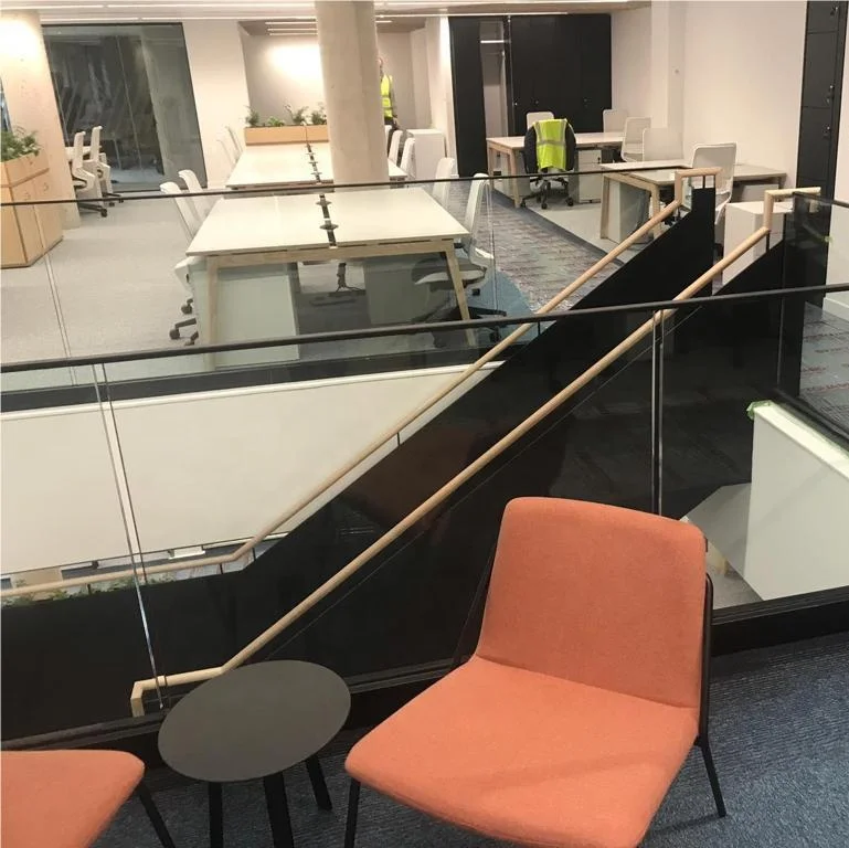 Factory Quality Customized Professional Good Price Of Indoor Metal Baluster Wood Stair Treads Modern  Steel Stair