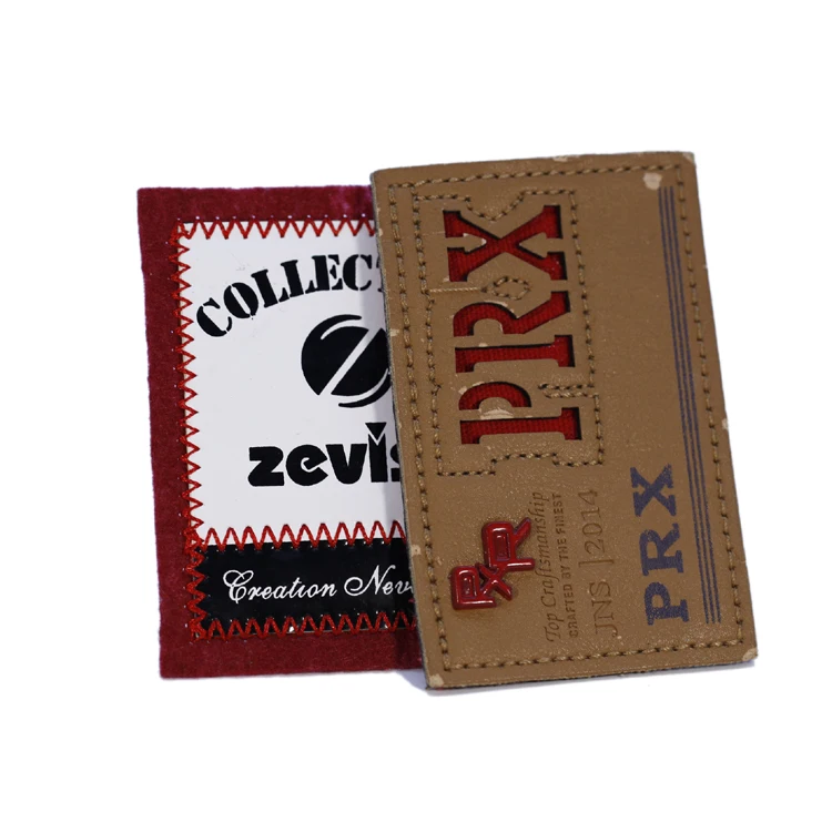 custom jeans hat leather patch logo repair faux patch self-adhesive laser engraving leather logo patches for clothing