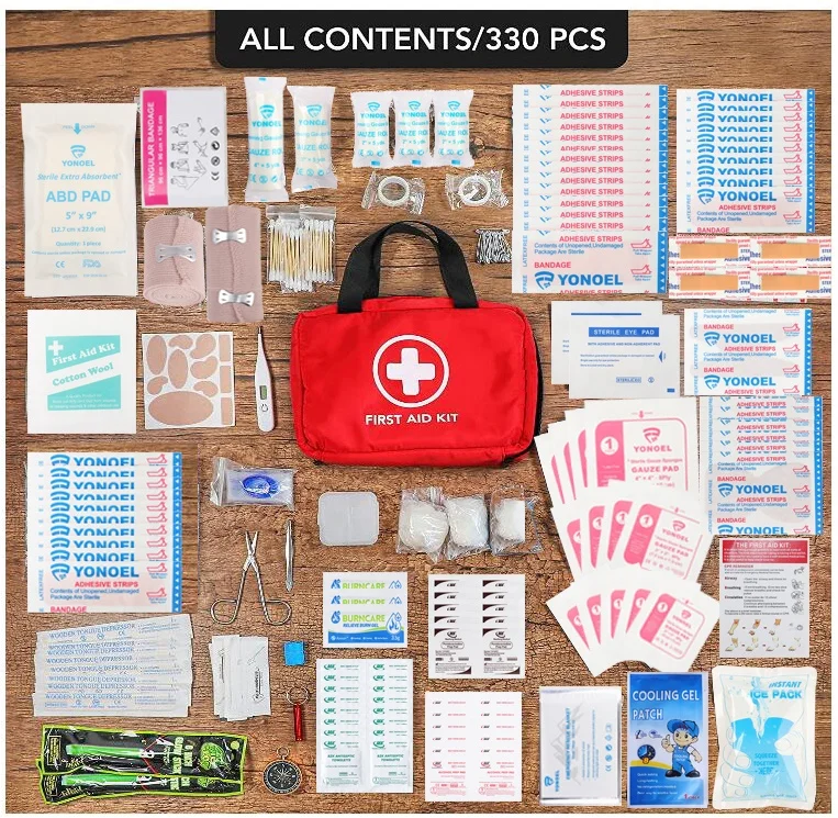 Large Capacity Portable Red Medical Supplies First Aid Bag  Emergency Home First Aid Kit