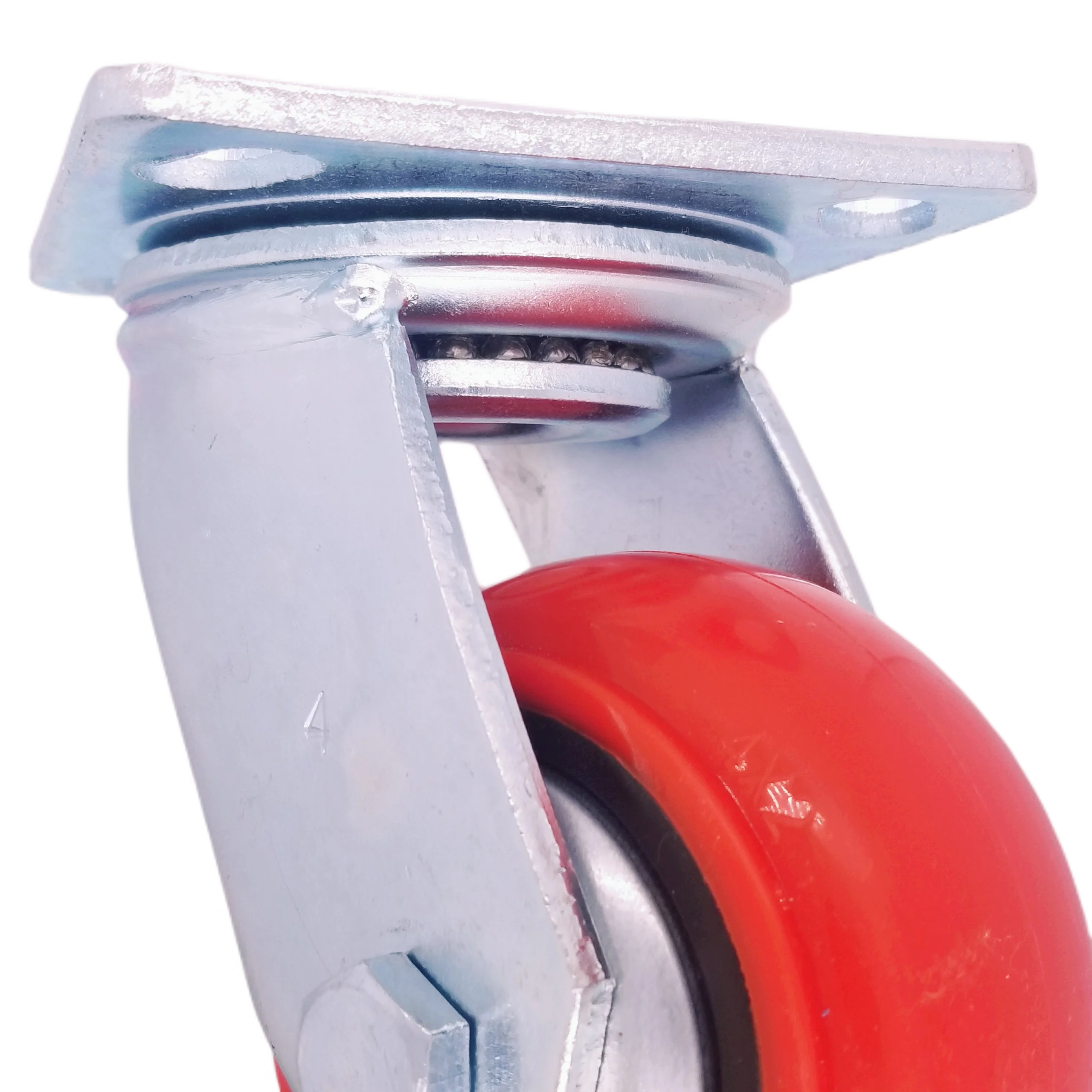 High-inquiry Products Waterproof Plate Swivel 6 Inch Load 350kg PVC PU Medical Cart Heavy Duty Caster