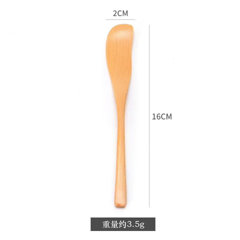 Top sale eco friendly custom logo solid jam salad spatula bread spreader wooden cheese butter knife