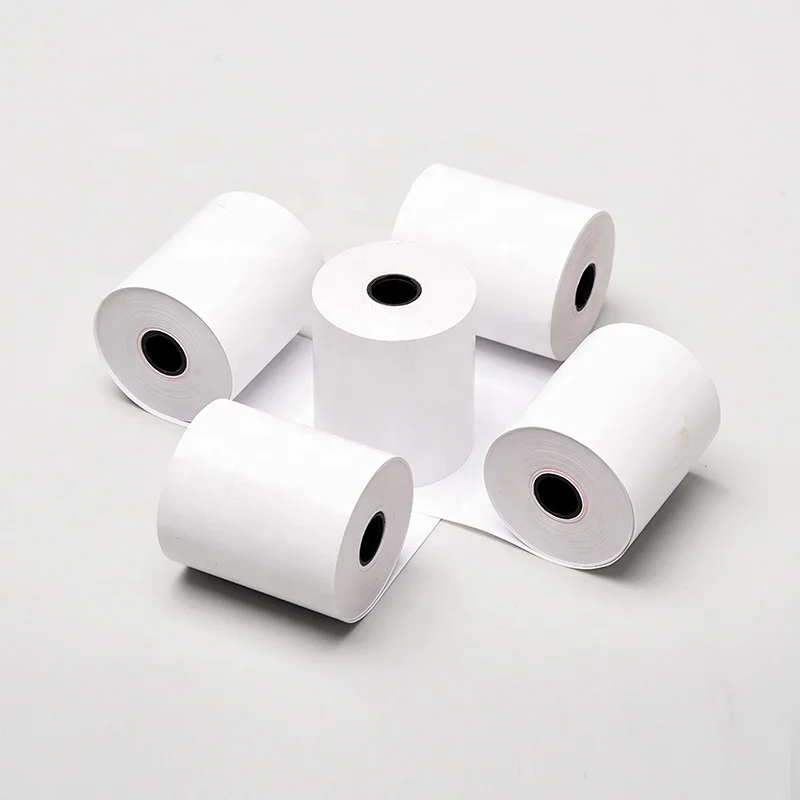 Customized Thermal Cash Register Rolls 80*80 M Hand-hold Thermal Printer Thermal Paper Roll Single OEM 100% Wood Pulp Foil Wrap