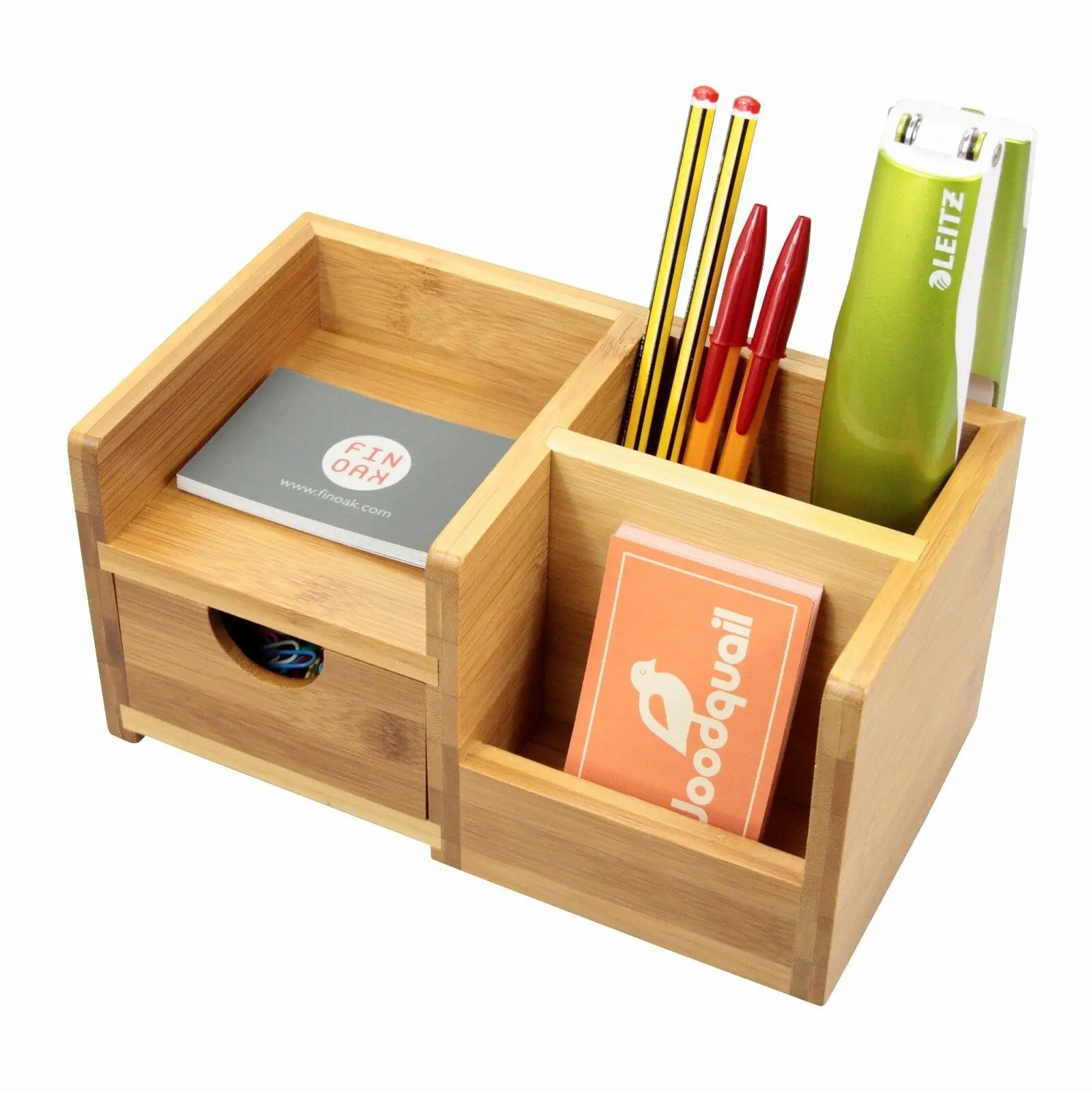 
Factory Wholesale Desktop Bamboo Desk Organizer With Drawer  (1600089261825)