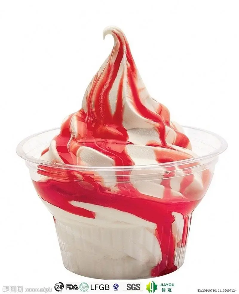 
JIAYOU 10oz/350ml take away clear and transparent plastic ice cream cup novelty pet ice cream cup JI10 