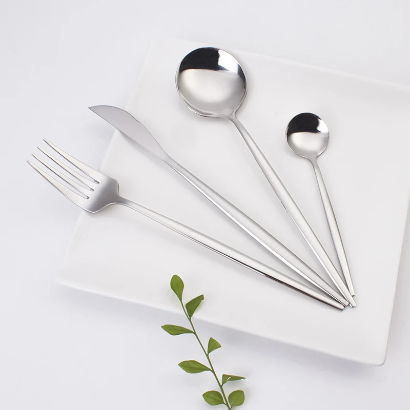 High quality  cheap price metal fork and spoon set stainless steel silverware set cutlery set