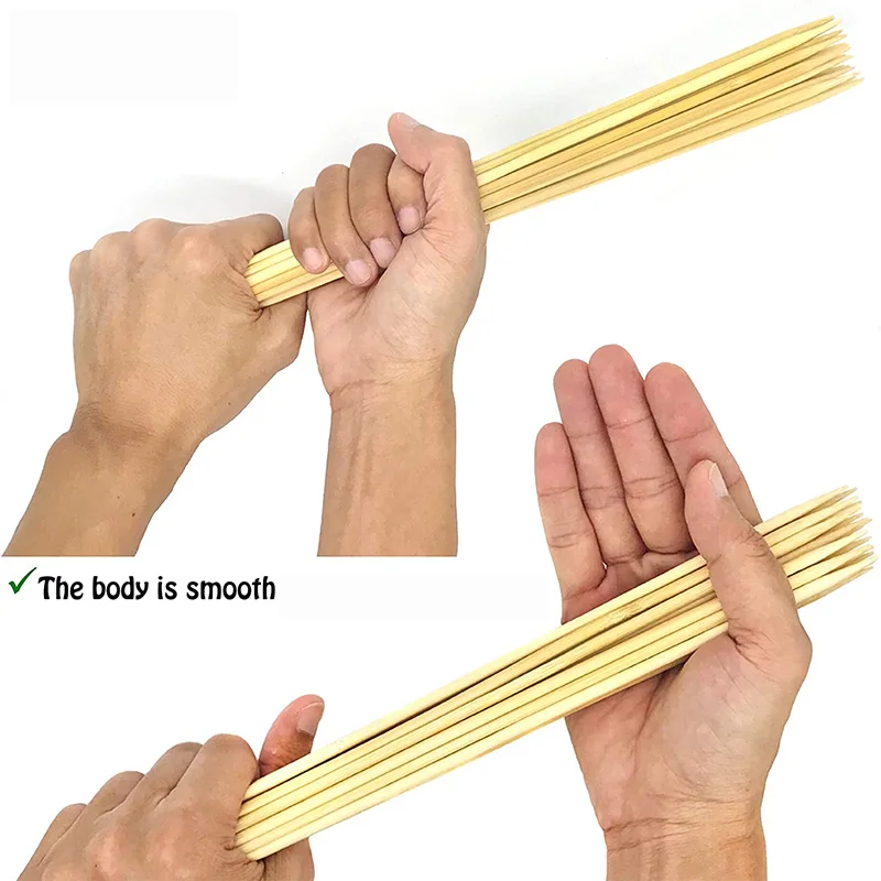 Bamboo skewer long bbq pick roast round bbq round skewer bamboo stick bamboo beef skewer