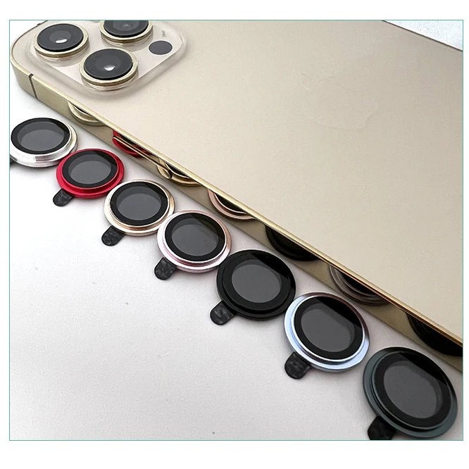 2022 Diamond Camera Lens Protector, 9H Diamond Tempered Glass Camera Cover Screen Protector for iPhone 11 12 13 MINI PRO MAX