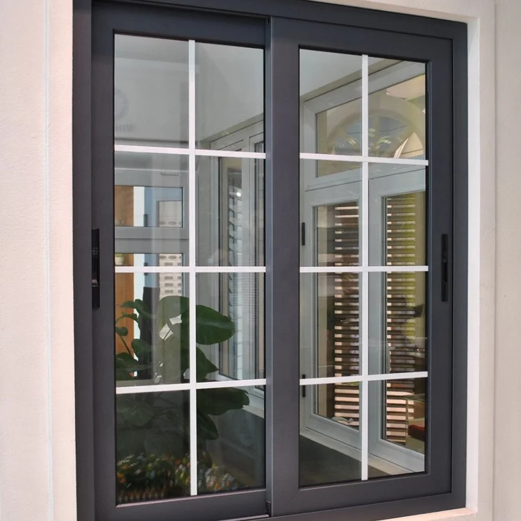 Sliding Double Glazed Glass Window 2023 Project Hurricane Impact Windows Modern Customized Office Luxury Aluminum Graphic Design