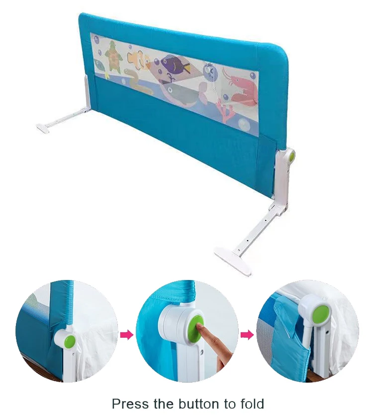 Foldable Fence Playpen Crib Safety Railing Bumper Fence Children Baby Barrier Baby Safety Bed Rail
