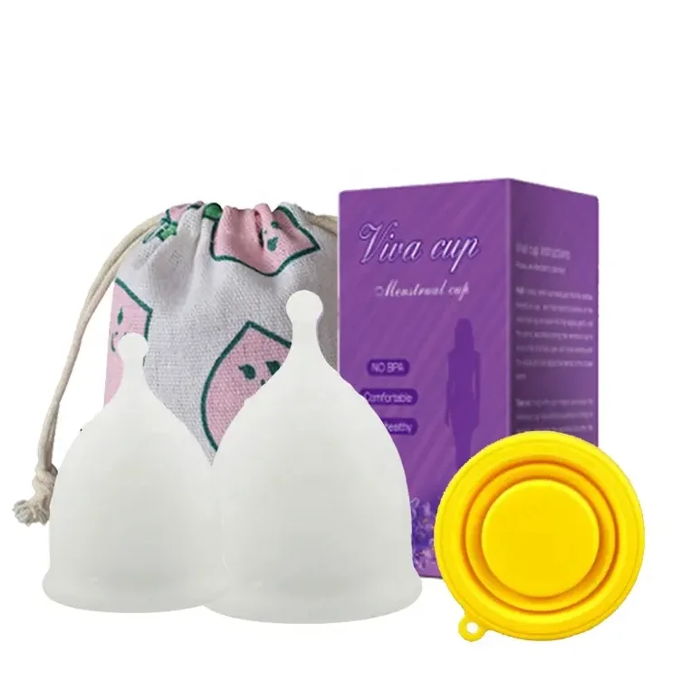 Eco-frReusable Menstrual Cup Woman Period Menstrual Cup Medical Silicone Menstrual Cup S-43mm,L-46mm