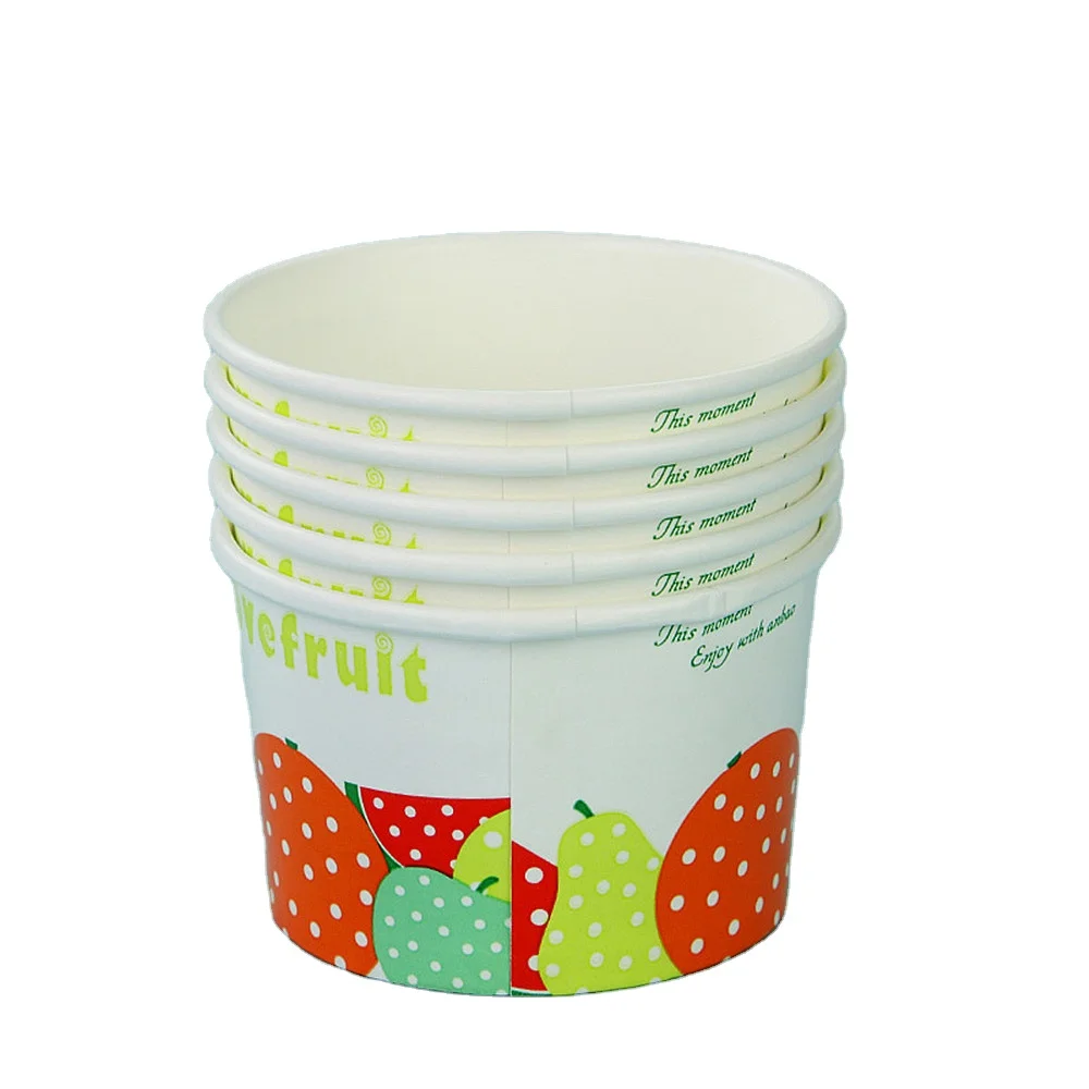 Hot Sale Customs 4oz/5oz Printed Disposable Biodegradable IceCream Paper Cups