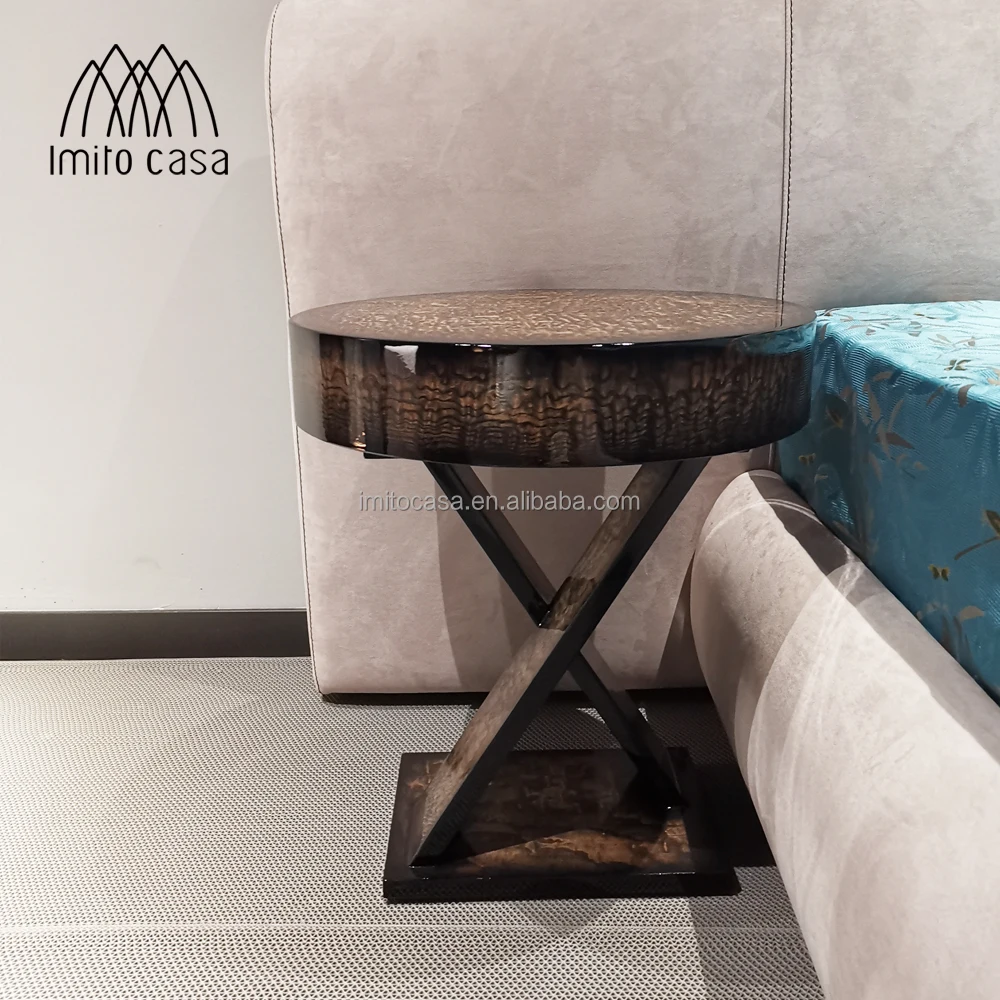 
New Design Italian Bedroom Furniture Glossy Painting Nightstand/ Post-modern Bedside Cabinet/ Entry Lux Veneer Bedside Table 