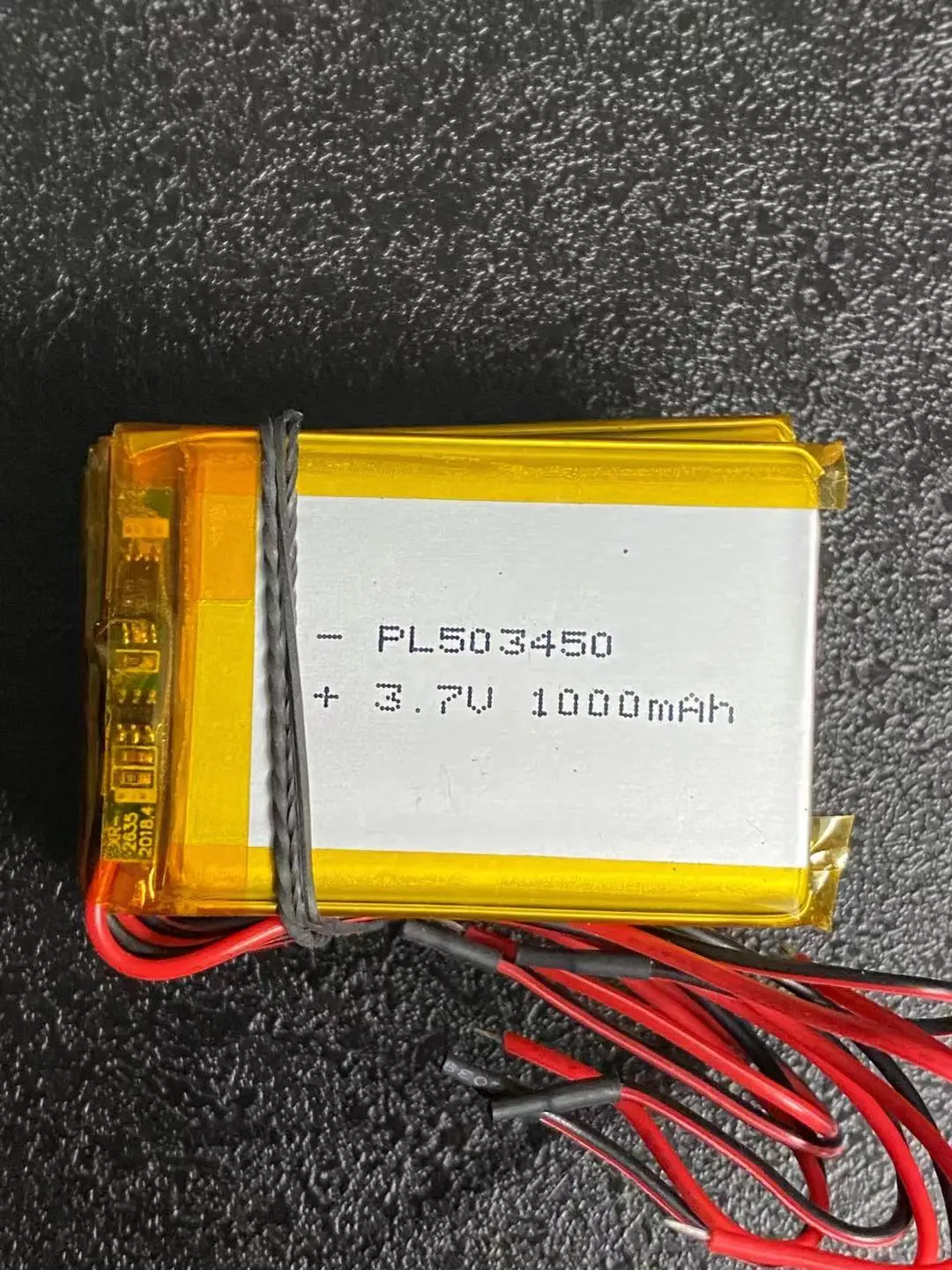 
3.7v Rechargeable Lithium Polymer Battery Standard Model 503450 703450 High Capacity 12 Months,3months-1year 1000mah 38g CN;GUA 