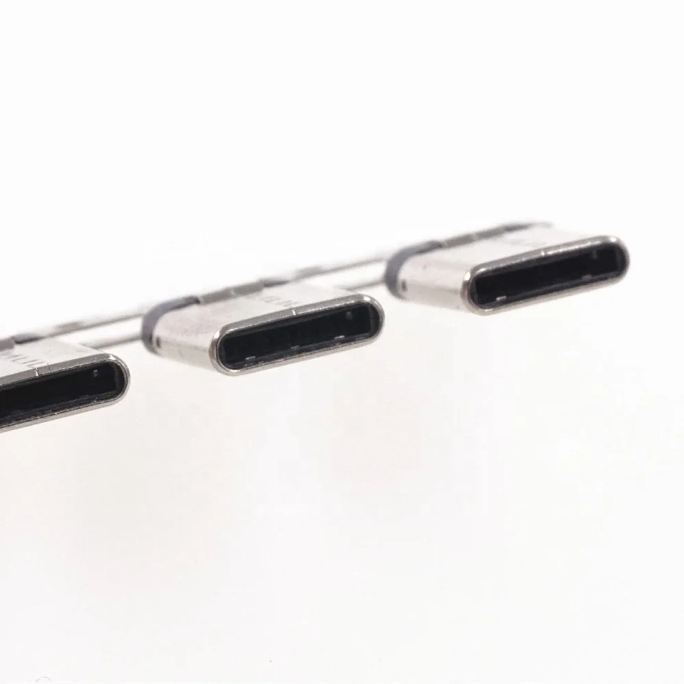 USB 3.1 Type-C Connector 24 Pin Male Receptacle Straddle Mount USB 3.1 Version USB - C Vertical Through Holes PCB Superspeed+