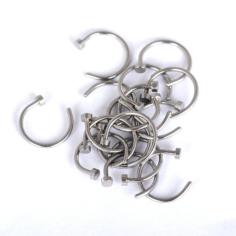 
 Кольцо для носа из хирургической стали, кольцо для ноздрей, ювелирное изделие для пирсинга в носу.  