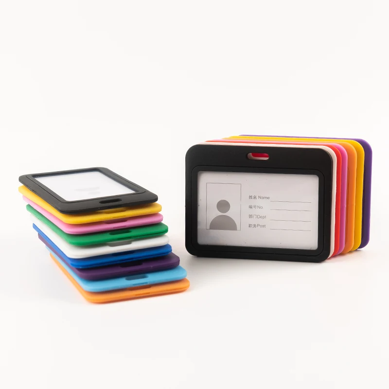 Разрешение на работу футляр для удостоверения личности жесткий пластиковый прозрачный двухсторонний чехол с катушками и держателем значков рекламные шнурки