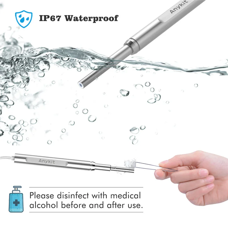  Hot selling 50% discount Ear Wax Removal Tool 3.9mm Otoscope camera Wireless Cleaning