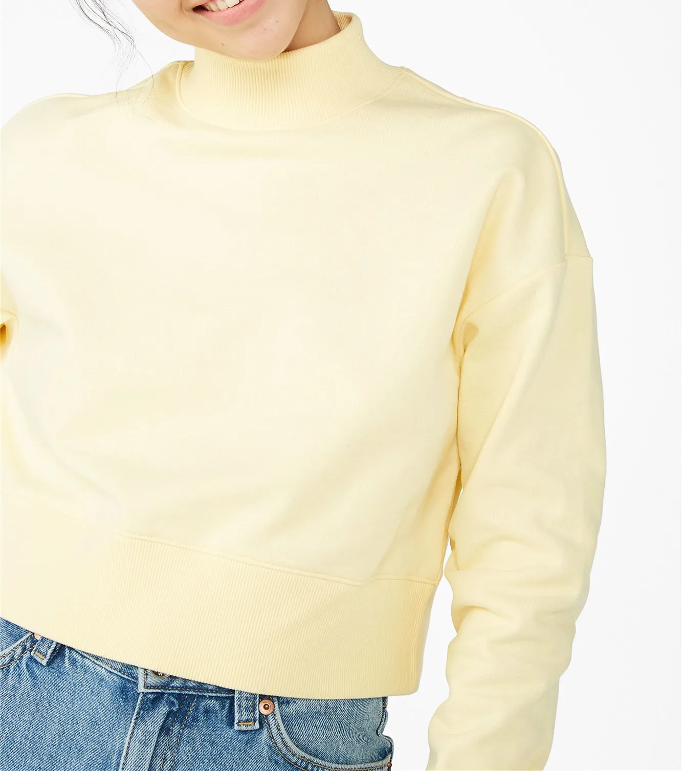 
Ladies fashion spring or autumn women long sweatshirt women custom sweatshirts crop top sweatshirt women 