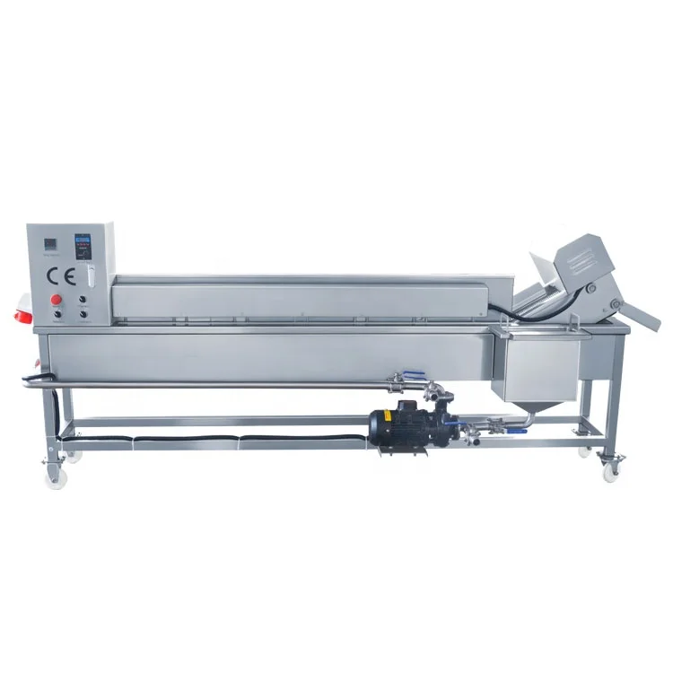 Small belt conveyor continuous frying machine potato chips frying production line doughnut continuous belt fryer