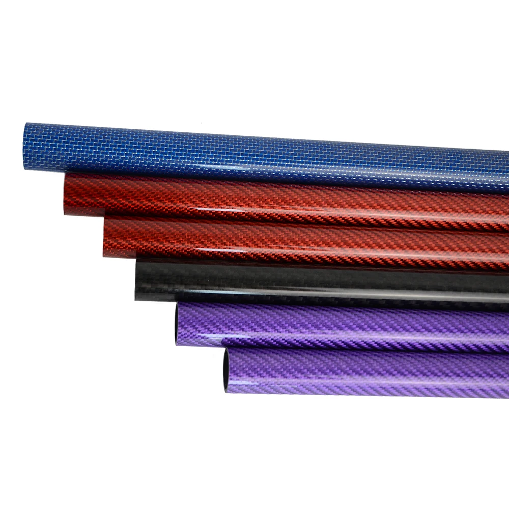 Factory price colorful carbon fiber pipe high strength 3k carbon fiber tube