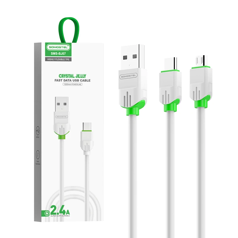 Best Quality 2.4A USB Cable Charging Protection Micro USB Type C phone charger Cable For iphone Data Cable