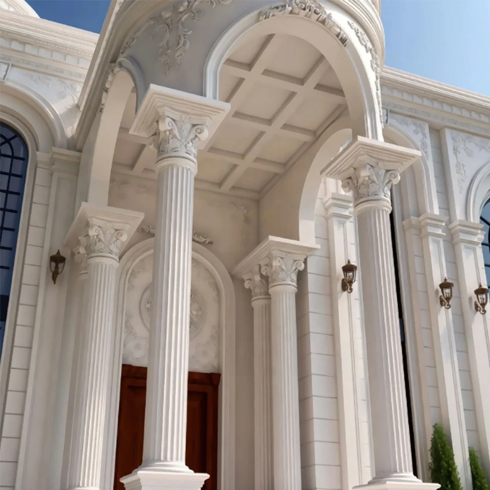 European style PU polyurethane door corbel exterior wall decoration carved Roman column capitals outdoor decoration