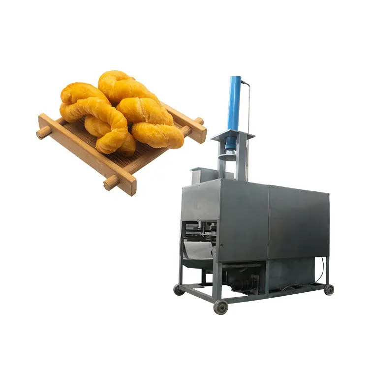the best crispy snack food processing machine oil spraying dough twisting cutting machine dough twist maker machine