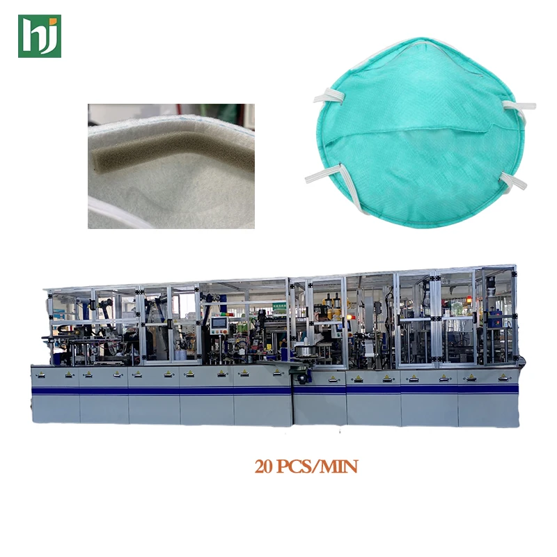 manufacturing 2d 3ply ffp3 ffp2  full elastic 1860 cup face mask making machine