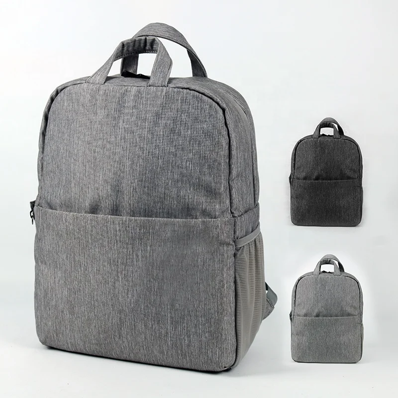 CHANGRONG Custom Gray Durable Daily Laptop RPET Polyester Eco Friendly Backpack Casual Sports Back pack