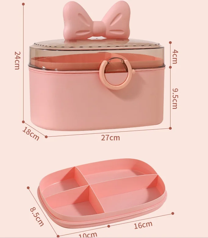 Medicine cabinet Household medicine cabinet Large capacity baby medicine storage box Medical box Portable double-layer first aid