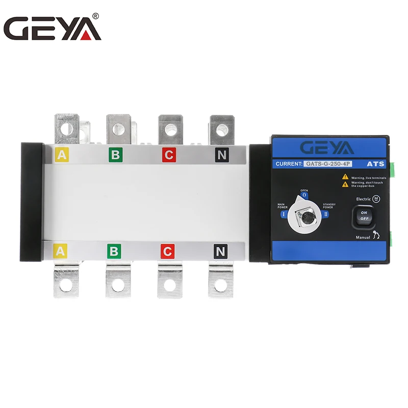 GEYA Top 10 suppliers dual power  200 amp automatic transfer switch ac changeover switches
