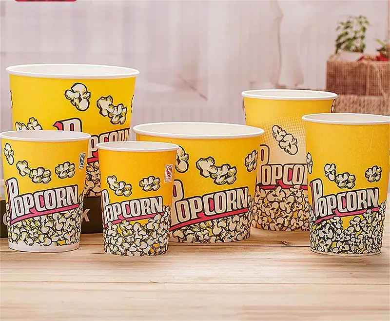 custom big capacity popcorn packing bucket modern style dishwasher pop corn paper bucket