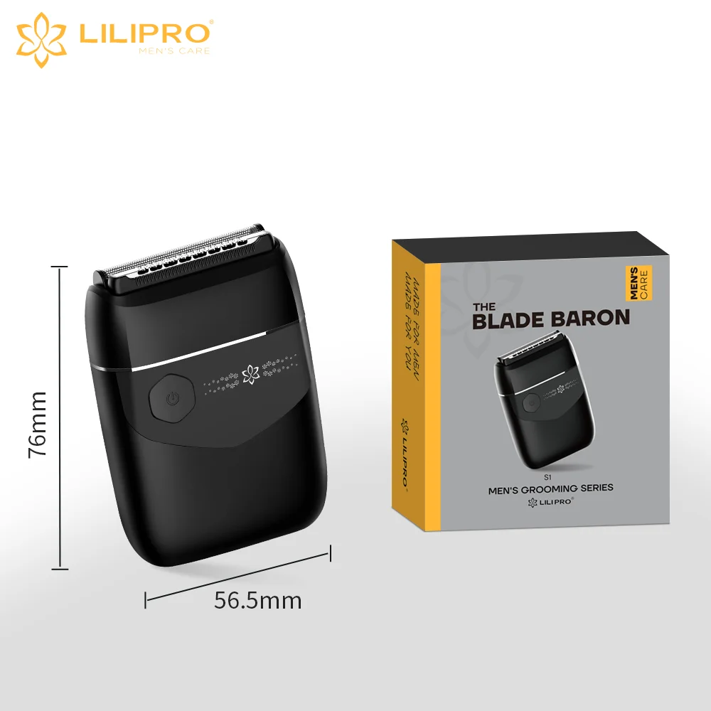 LILIPRO S1 Pocket Electric Shaver Machine Mustache Beard Hair Trimmer Rechargeable Foil Electric Shavers for Men
