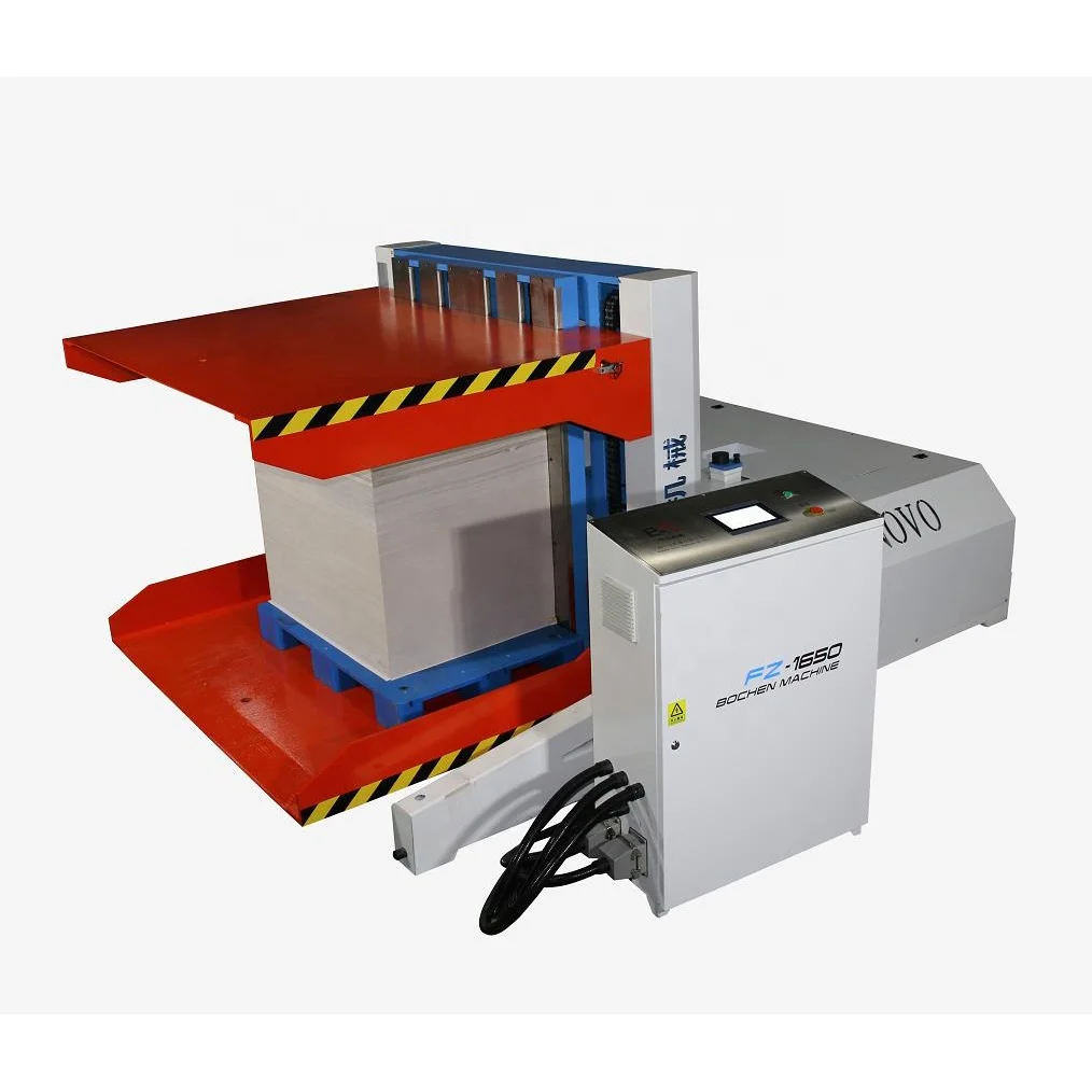 Automatic hydraulic palleted paper jogger paper pile turner machine paper pile aligning machine