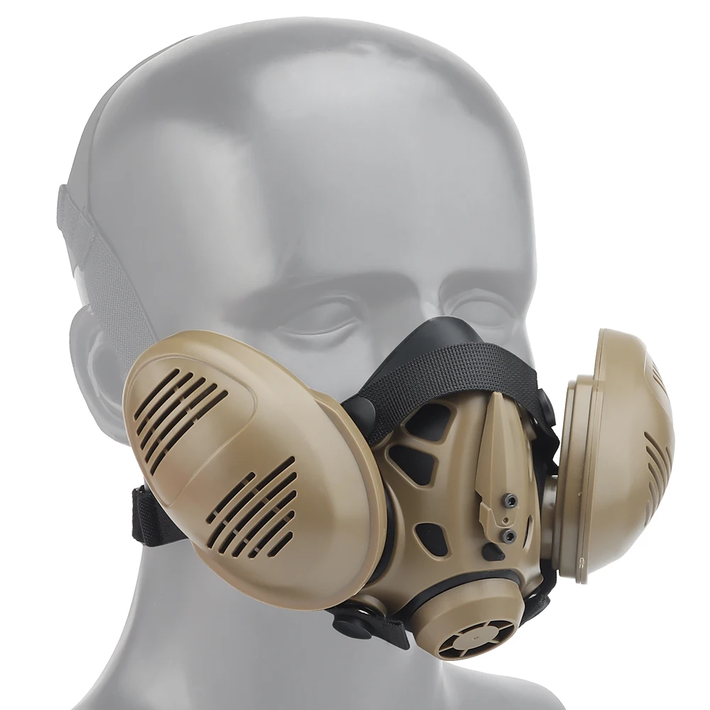 Drop Resistant Wear Resistant Tactical Double-sided Respirator Comfort Material Use Handy Tactical Equipment