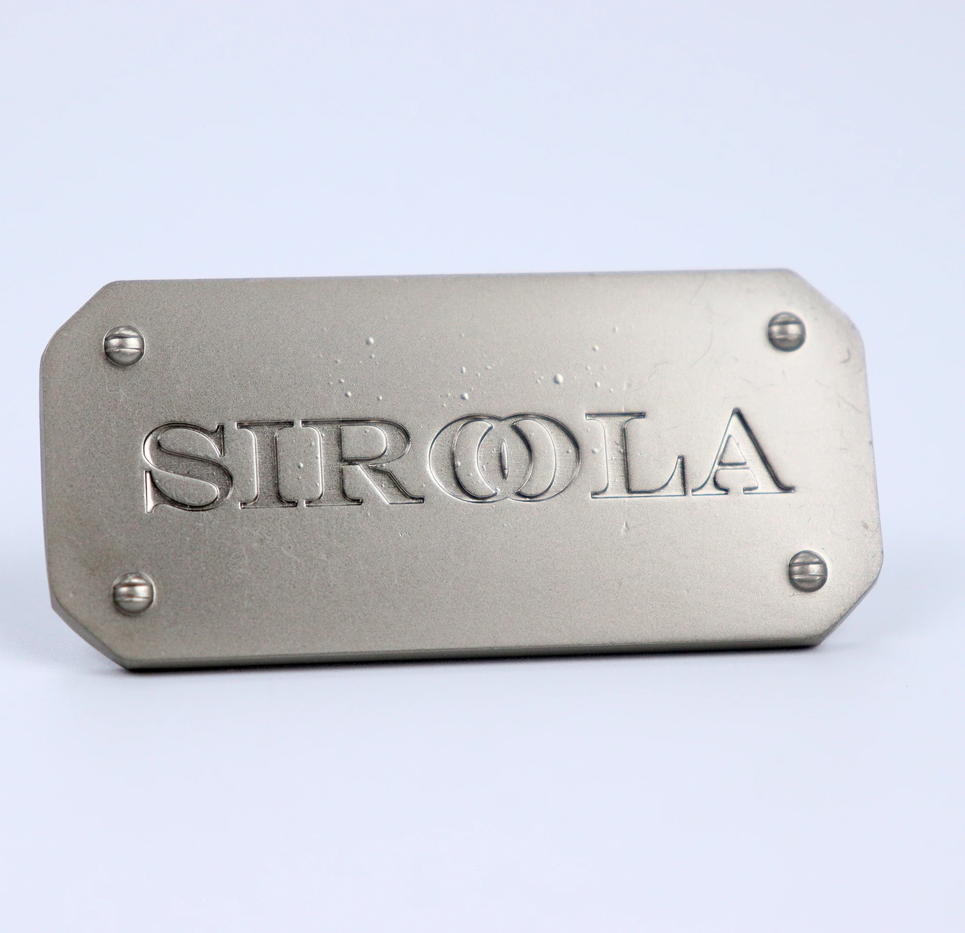 Custom metal labels for luggage and bags Custom handbag metal logo /logo metal plate/custom logo tag for handbags