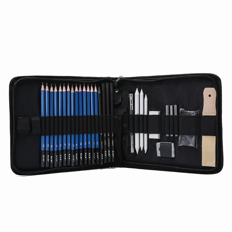 
High quality 32pcs artist sketch drawing pencil set in bag 