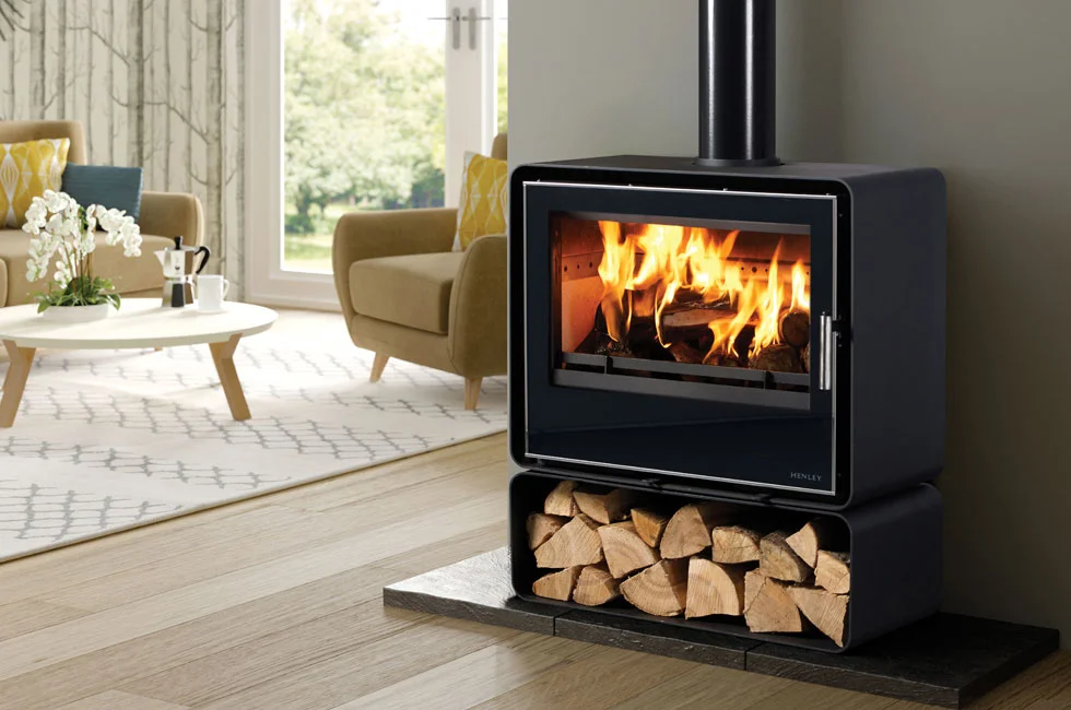 In 2024, the latest style of European style log furnace, suitable for family, hotel decoration