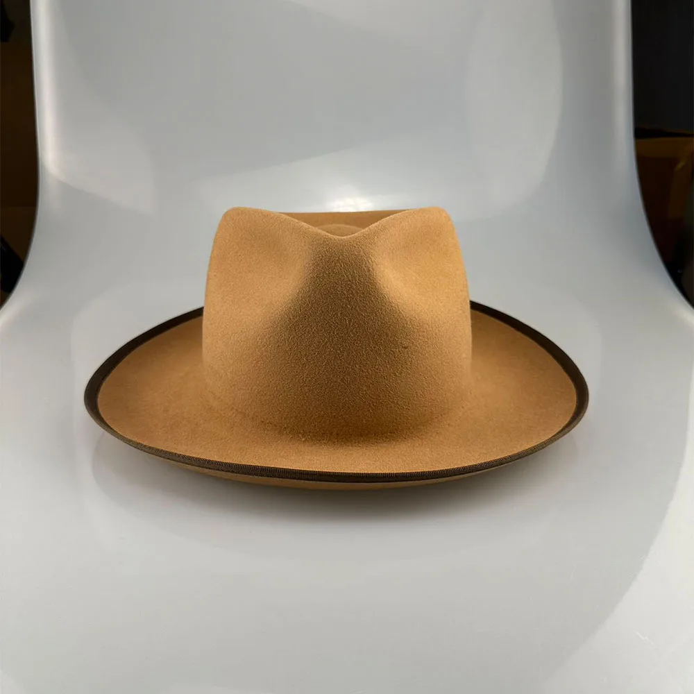 wholesale fashion man fur hat as fedora in wool and rabbit for women 120gram
