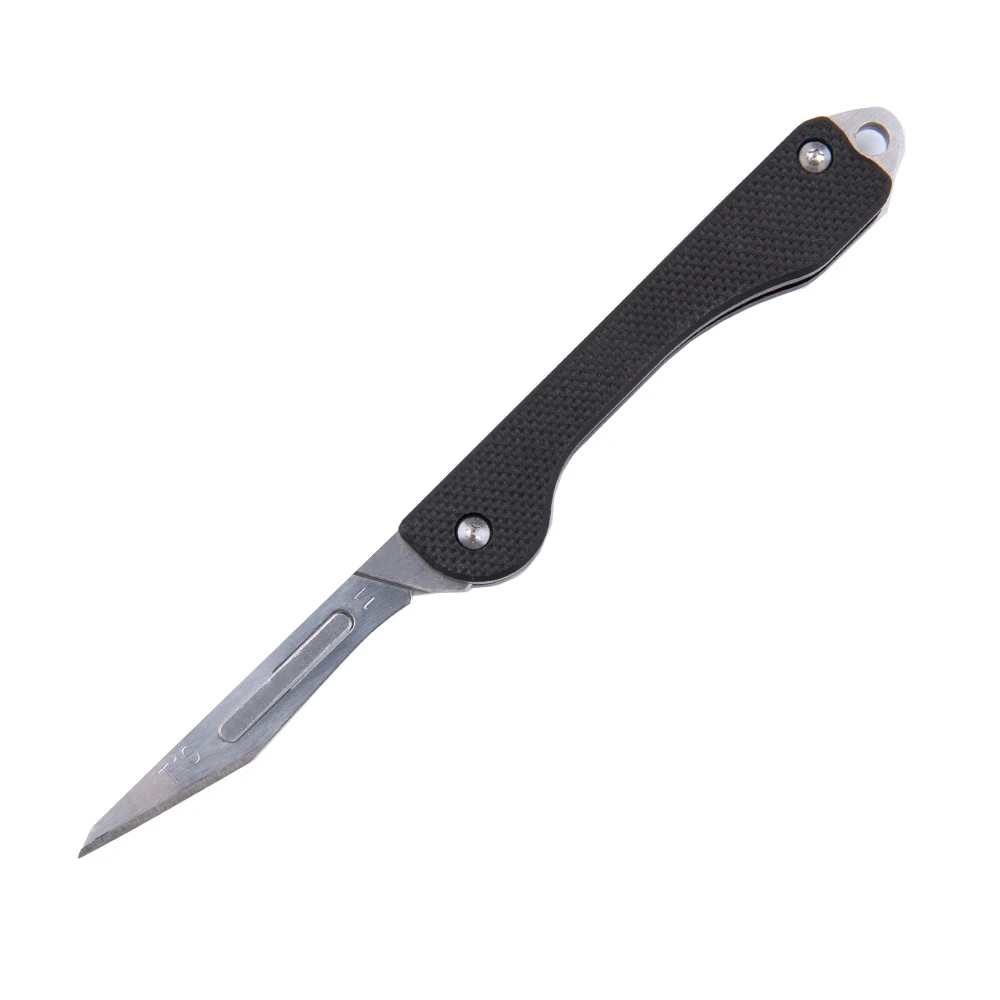 G10 Foldable pocket utility knife scalpel with replaceable blades to carry edc with you