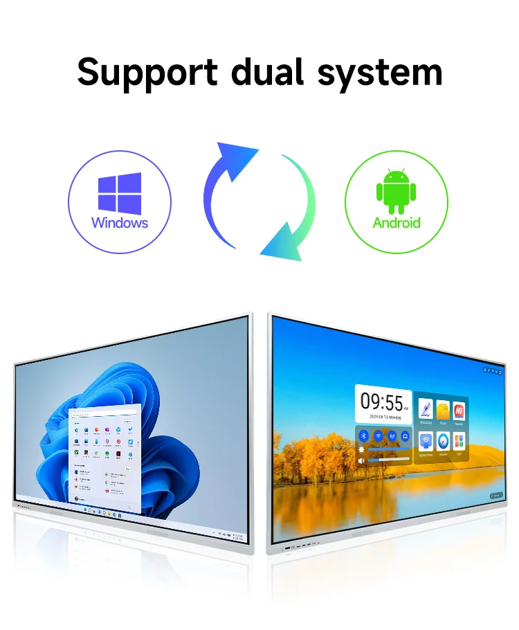 4K Display 65 75 86 Inch Interactive Whiteboard Smart Interactive Flat Screen 65 Inch Interactive Meeting Board Projector