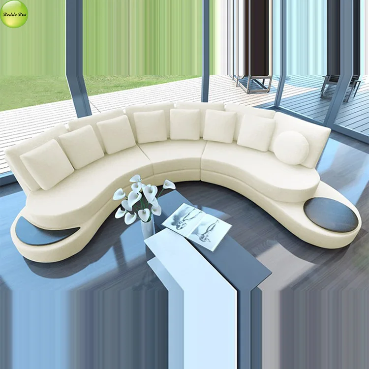 Современная мебель диваны полукруглые кожаные