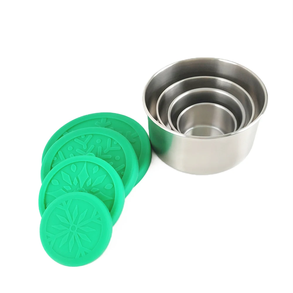  LIHONG Hot Sale Stainless Steel Lunch Box Silicone Food Containers luxury airtight jar metal snack bento lunch box for