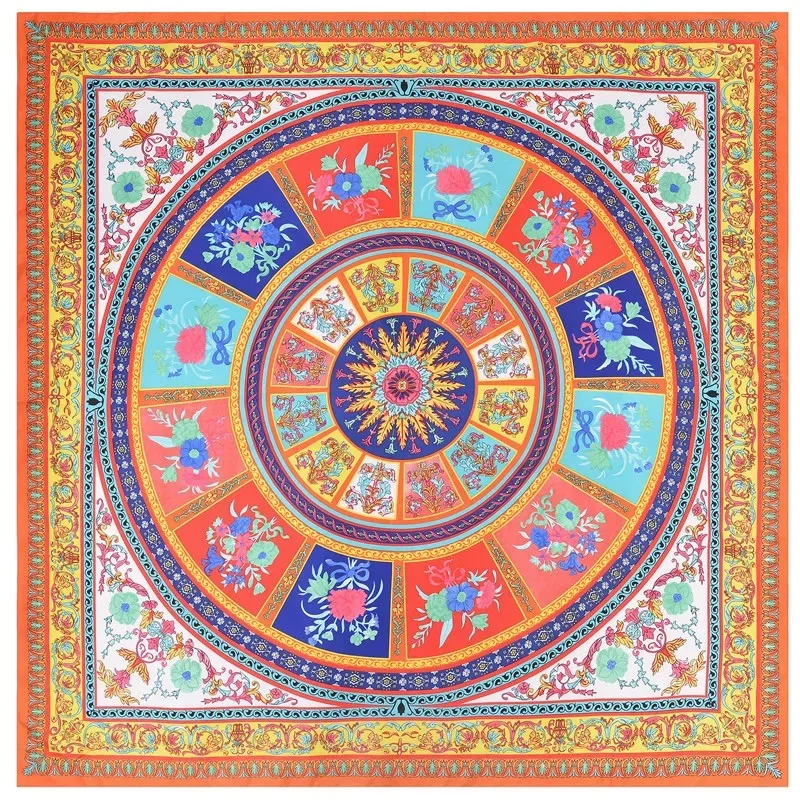New Pattern Silk Printed Scarf Custom Design Pure Silk Scarves For Ladies