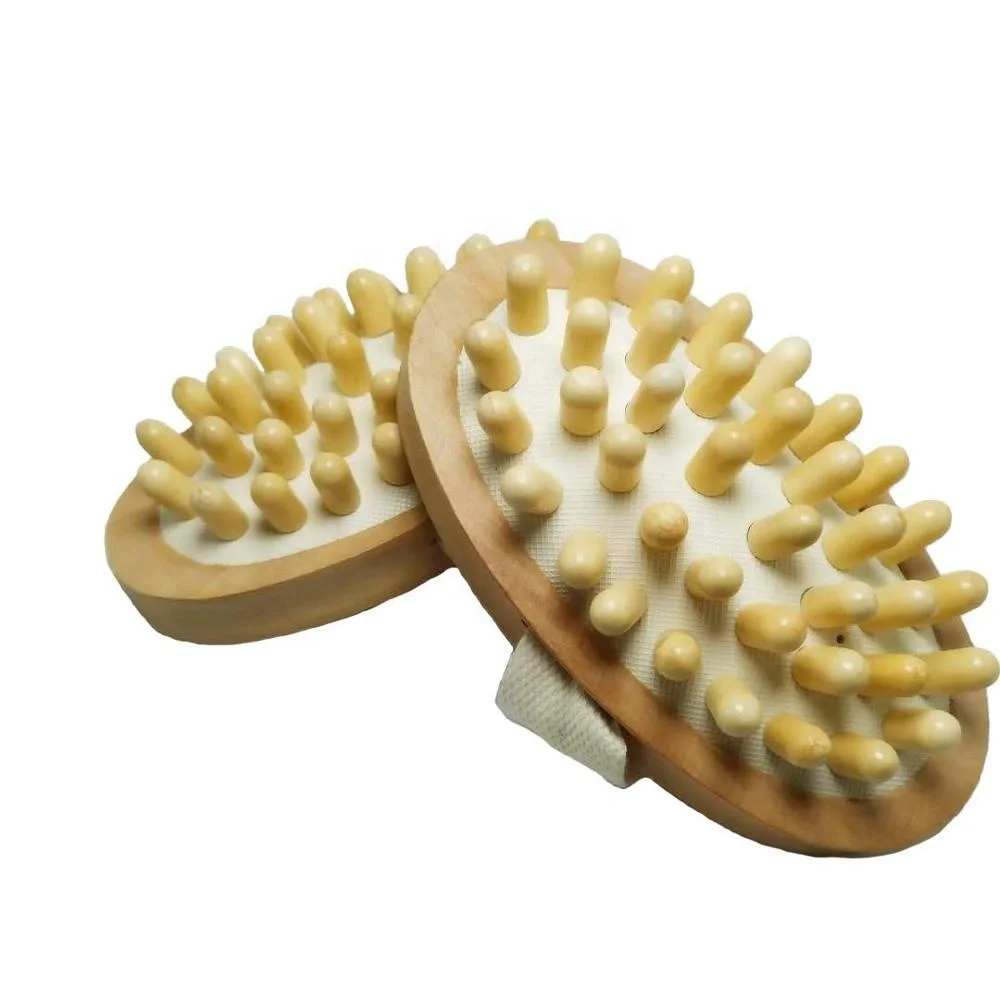 
Natural Wood Anti Cellulite Massager Body Slimming Circulation Brush Muscle Relax Palm Sauna Spa Bath Massage 