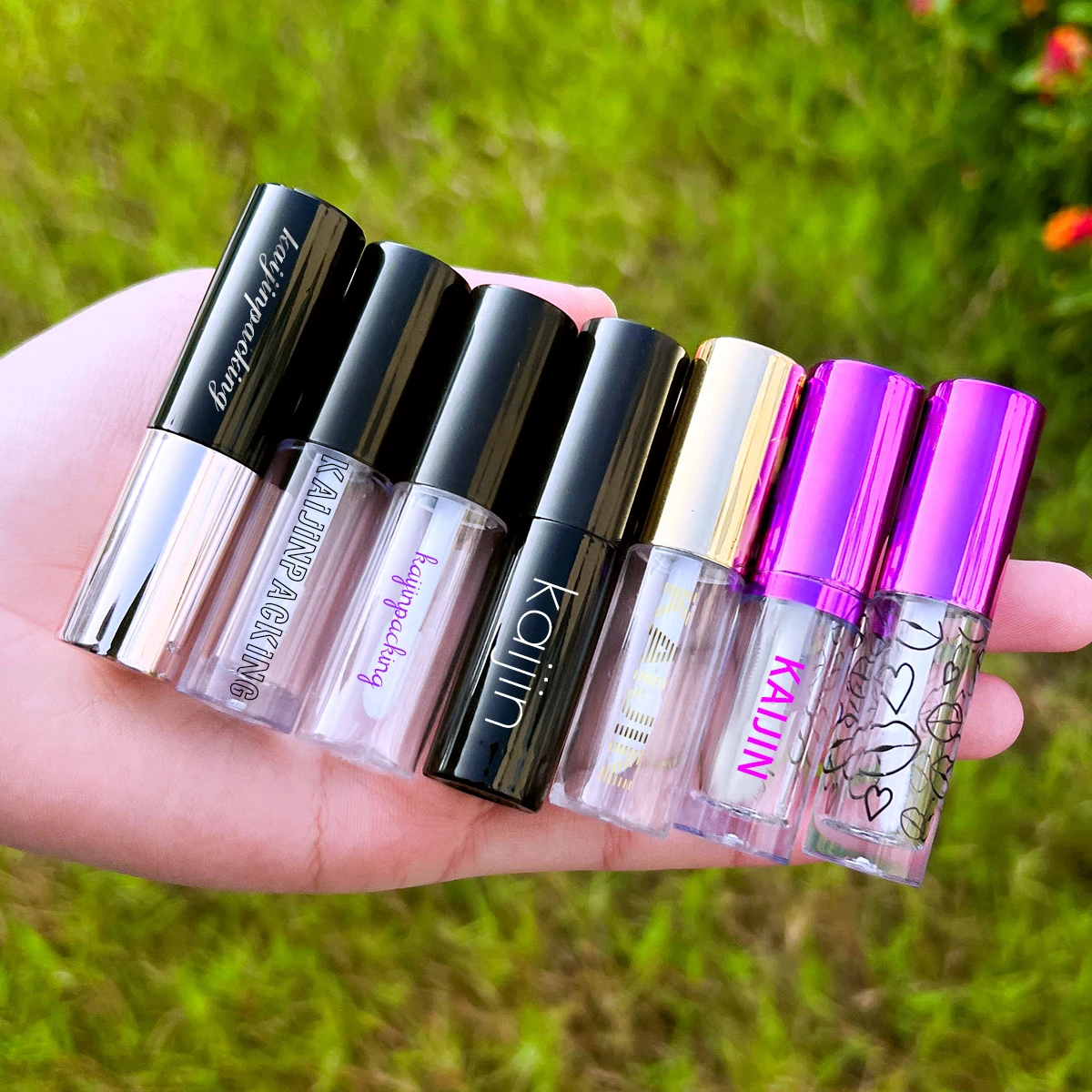 Empty 2.5ml Unique Custom Lip Gloss Tube/Lipstick Balm Container with Heat Transfer logo