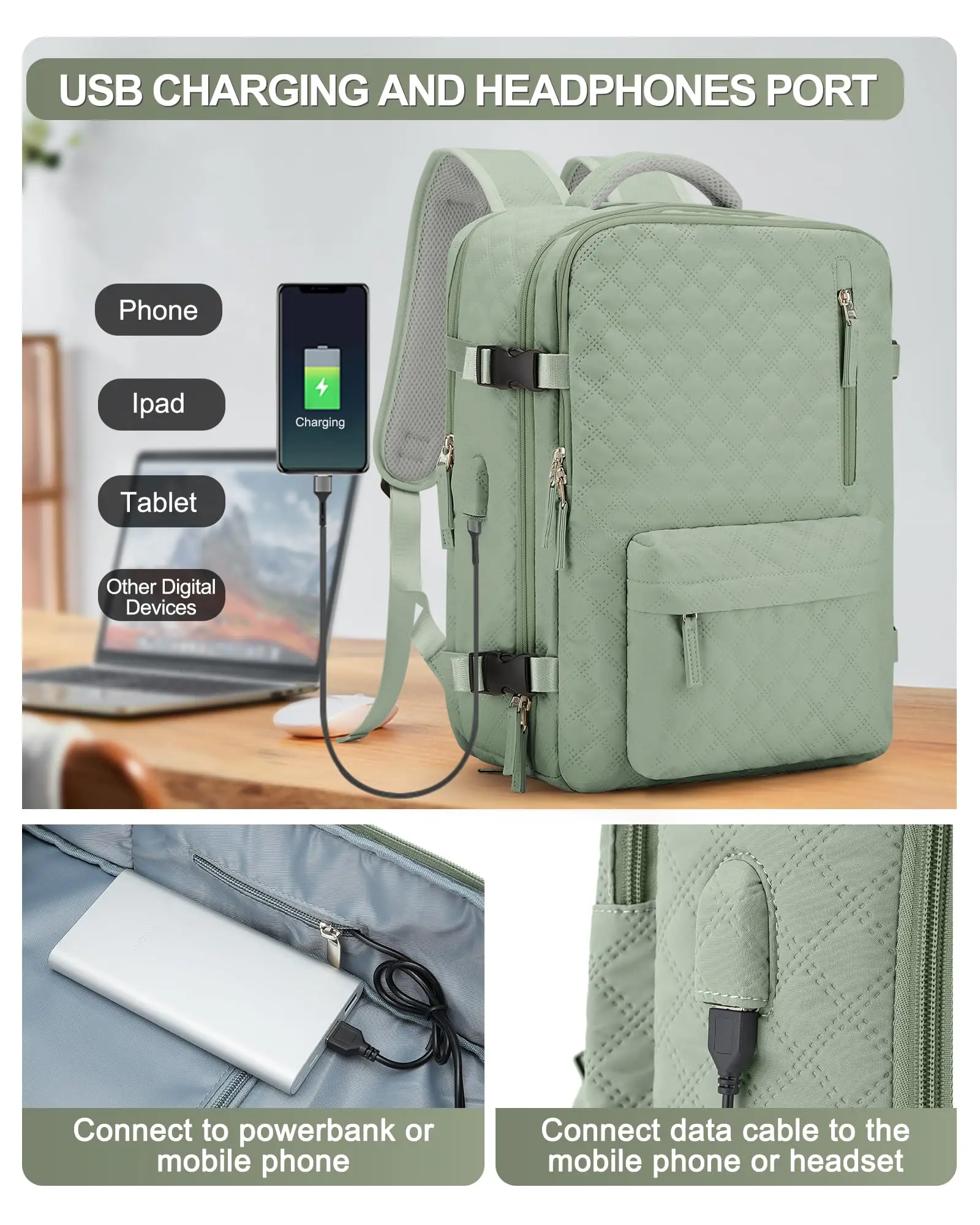 High Quality USB Charging Anti- theft  Business Bag For Men For Women Laptop Backpack