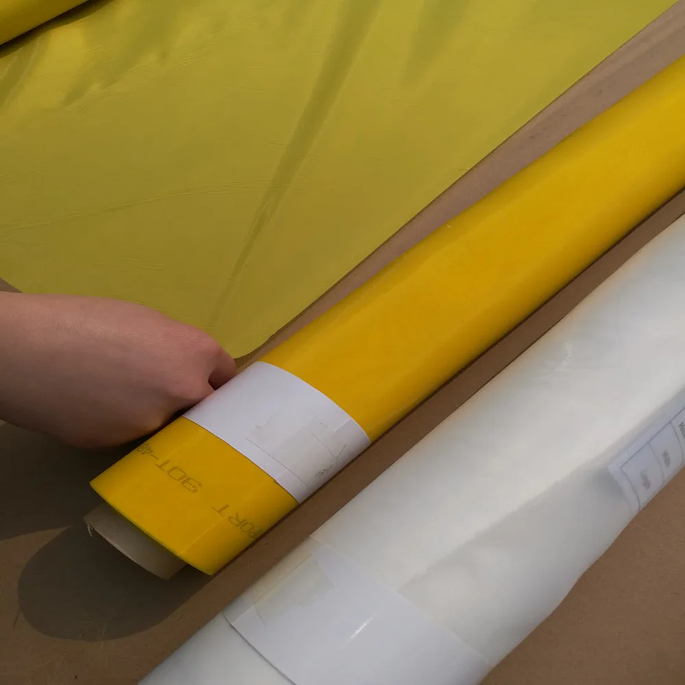 380 сетка желтого цвета шелкография полиэфирная для трафаретной печати ручной машины Болтовая ткань